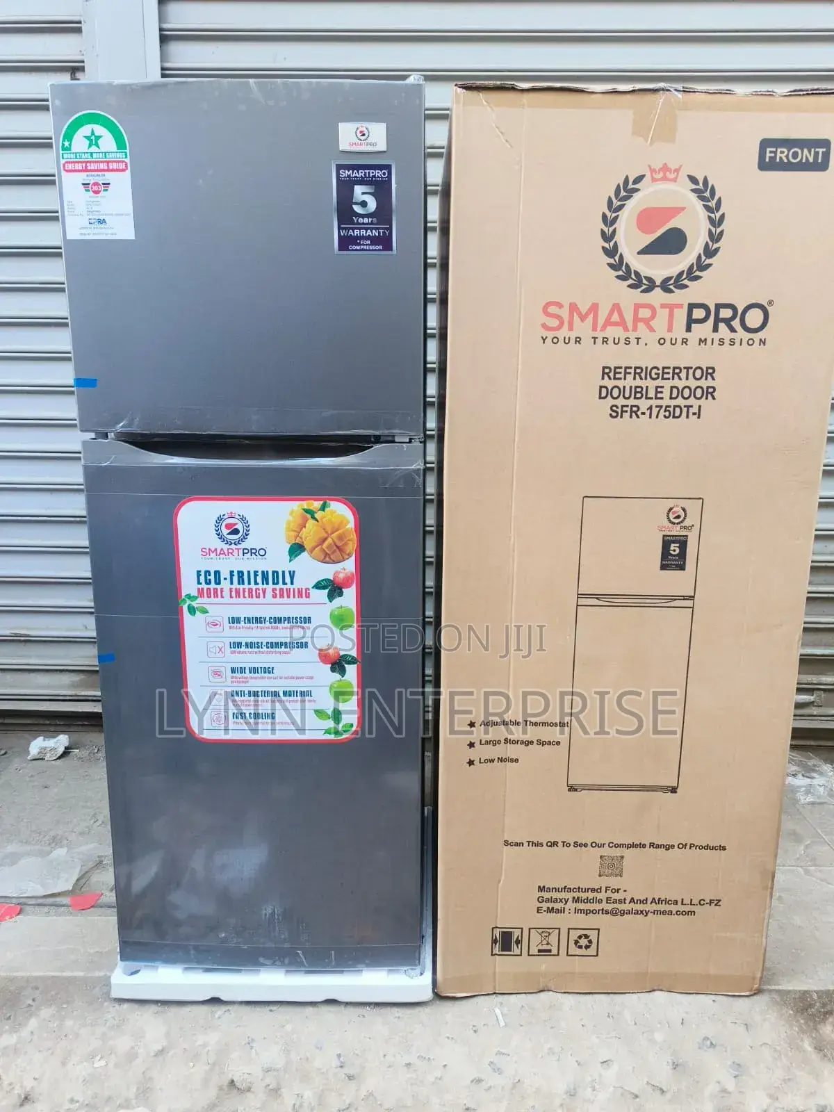 Smart Pro SFR-175-Dt-I Double Door Refrigerator, 138l - Silver