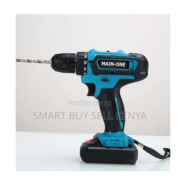 Professional Cordless Drill With Drilling and Impact Functions - main view