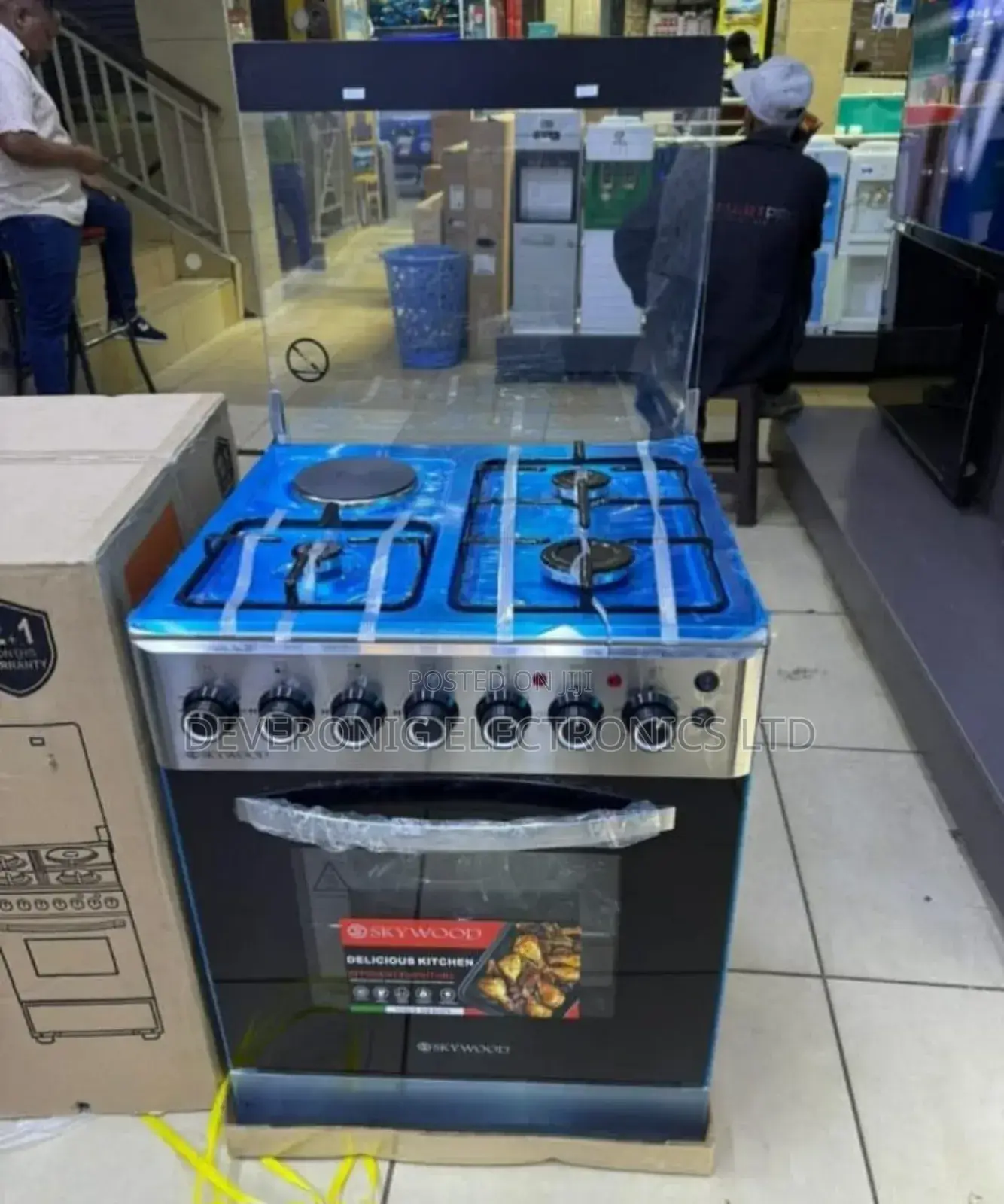 50*55 Skywood 3+1 Standing Cooker With Electric Oven ,Timer,And Light