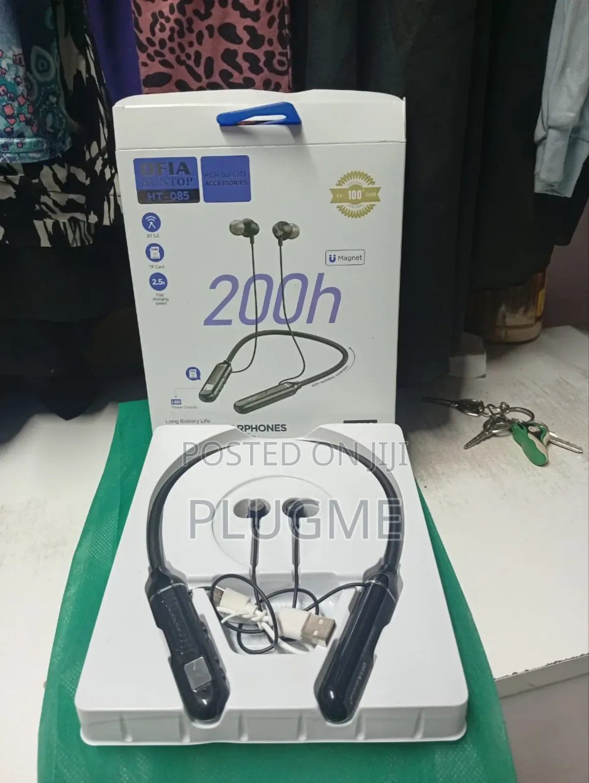 Ofia Huntop Ht-085 Wireless Neckband Earphones