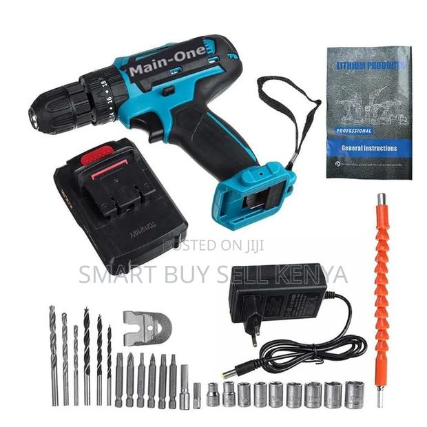 Heavy Duty Professional Cordless Drill With Drilling, Impact Functions - main view