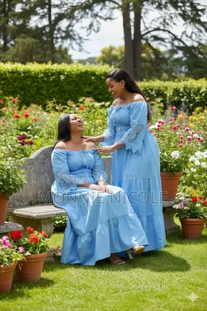 Eleanor Light Blue/Sky Blue Maxi Dress
