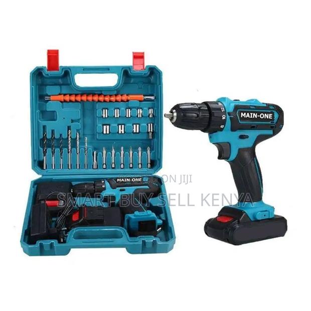 Compact Design Cordless Drill With Drilling and Impact Functions - main view