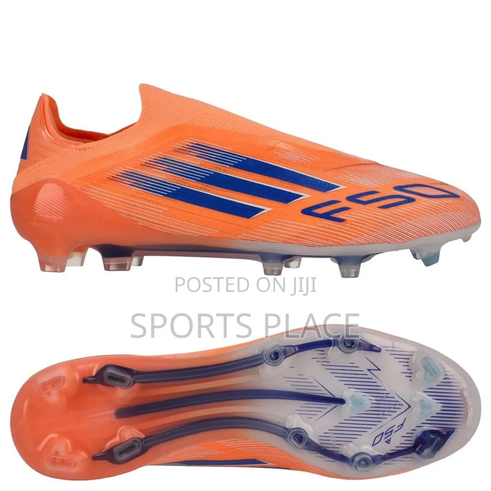 F50 Signal Coral Blaze Football Boots - Laceless