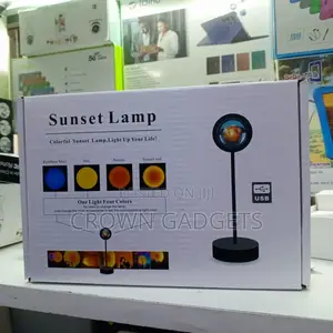 Usb Sunset Lamp With Rainbow, Sun Red Light Effects