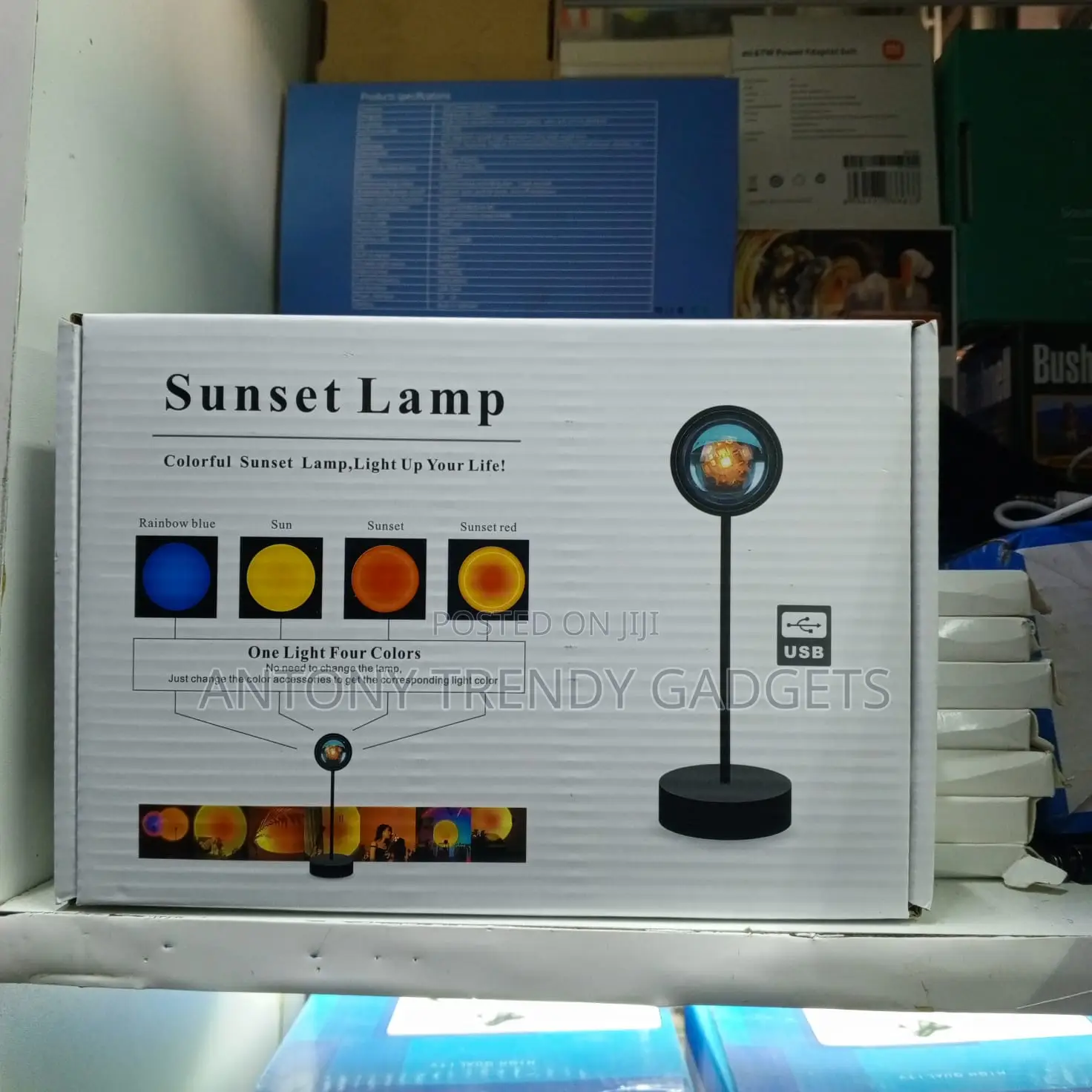 Usb Led Sunset Projection Lamp For Bedroom & Photography
