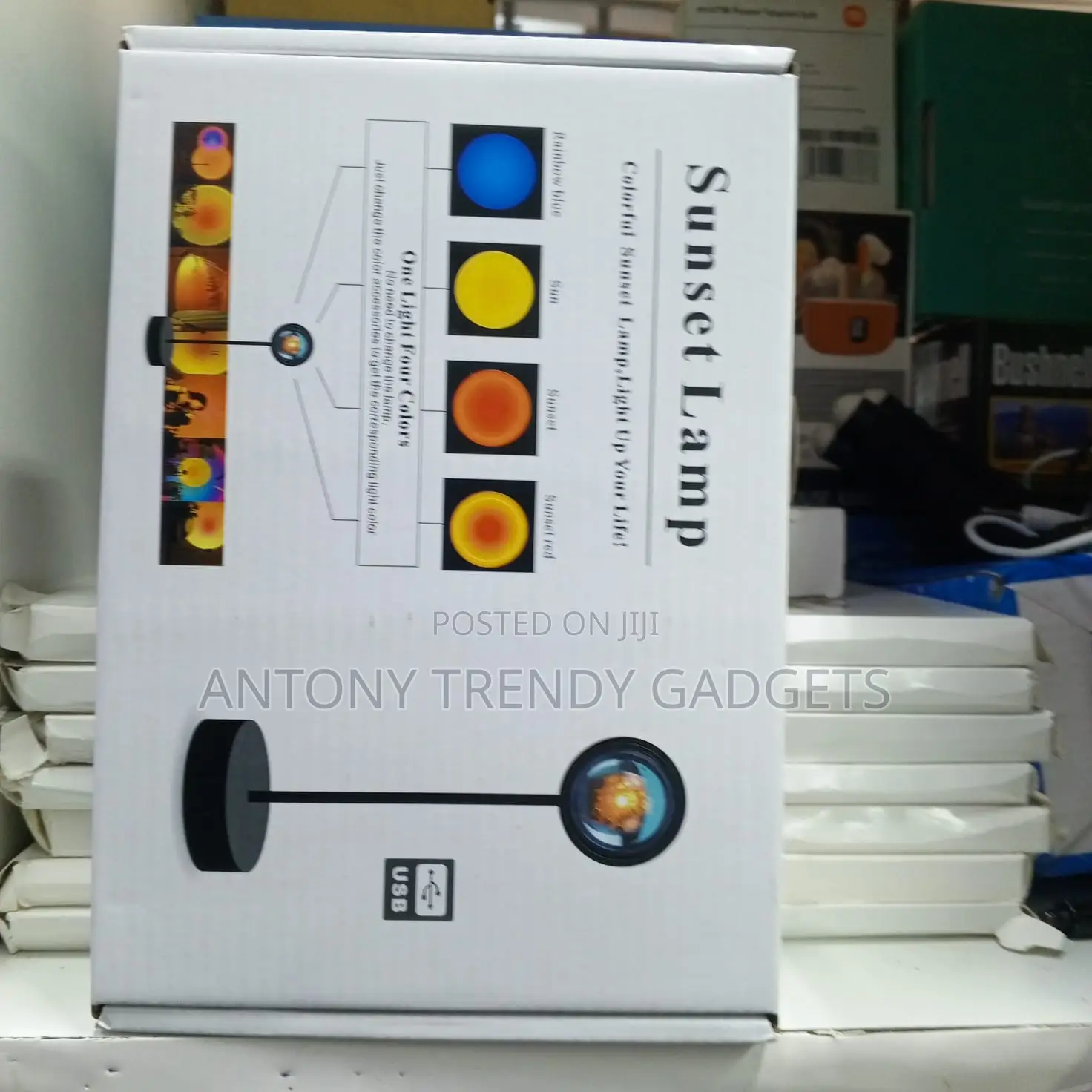 Usb Led Sunset Projection Lamp For Bedroom & Photography