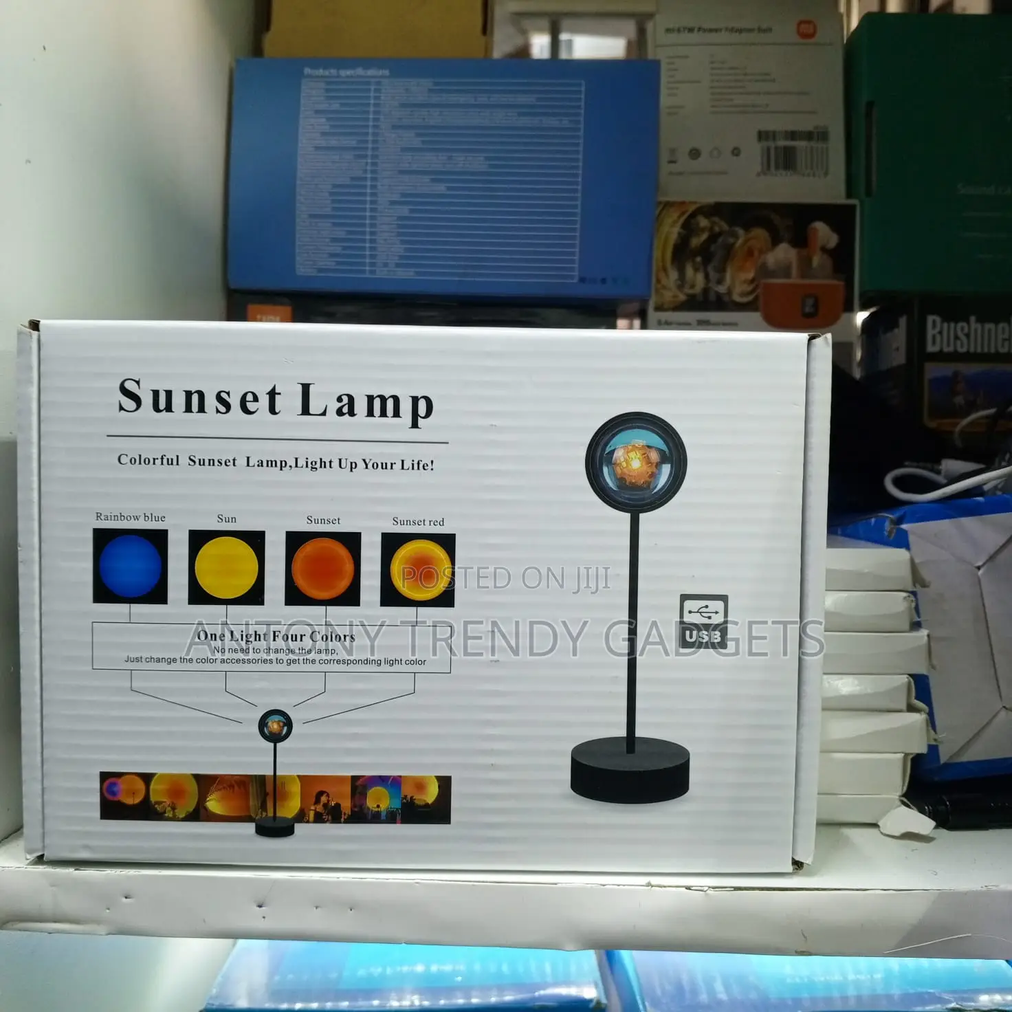 Usb Led Sunset Projection Lamp For Bedroom & Photography