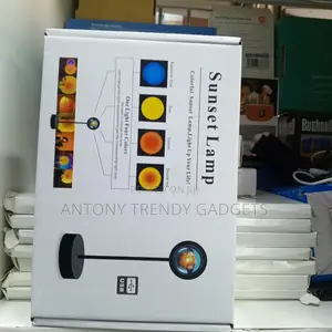 Colorful Sunset Lamp With Rotating Head For Mood Lighting