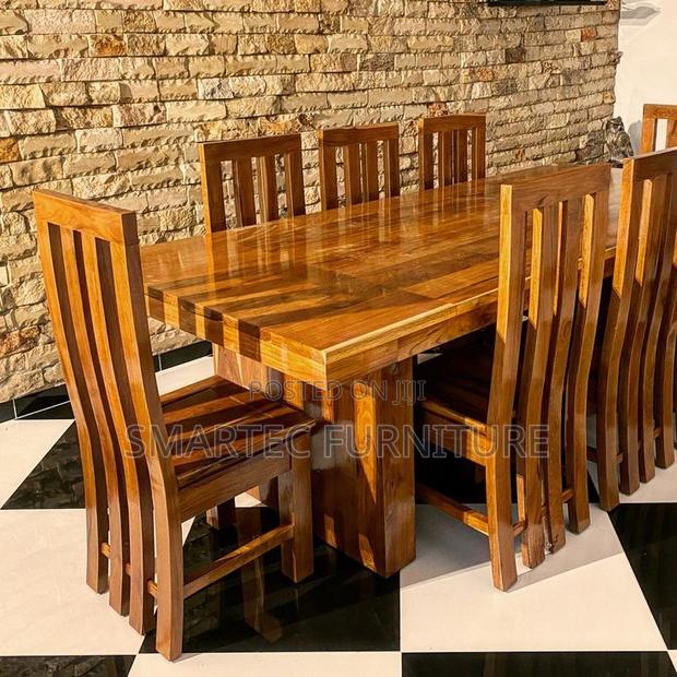 Inviting 8 Seater Wooden Dining Set - main view