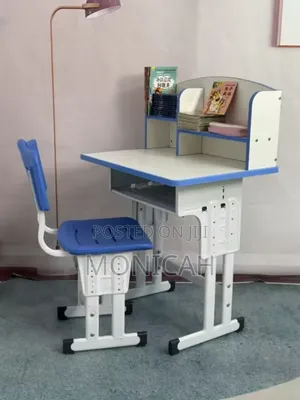 New Ergonomic Children’S Learning Desk With Bookshelf
