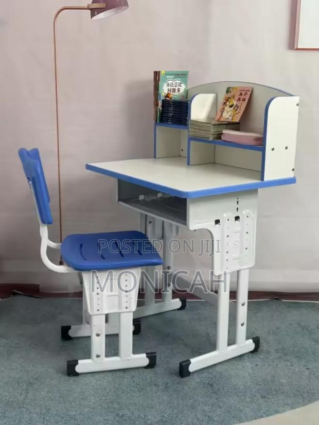 New Ergonomic Children’S Learning Desk With Bookshelf - main view
