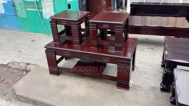 Executive Mahogany Coffee Table Set (3 Pieces) - main view