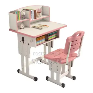 New Ergonomic Children’S Learning Desk With Bookshelf