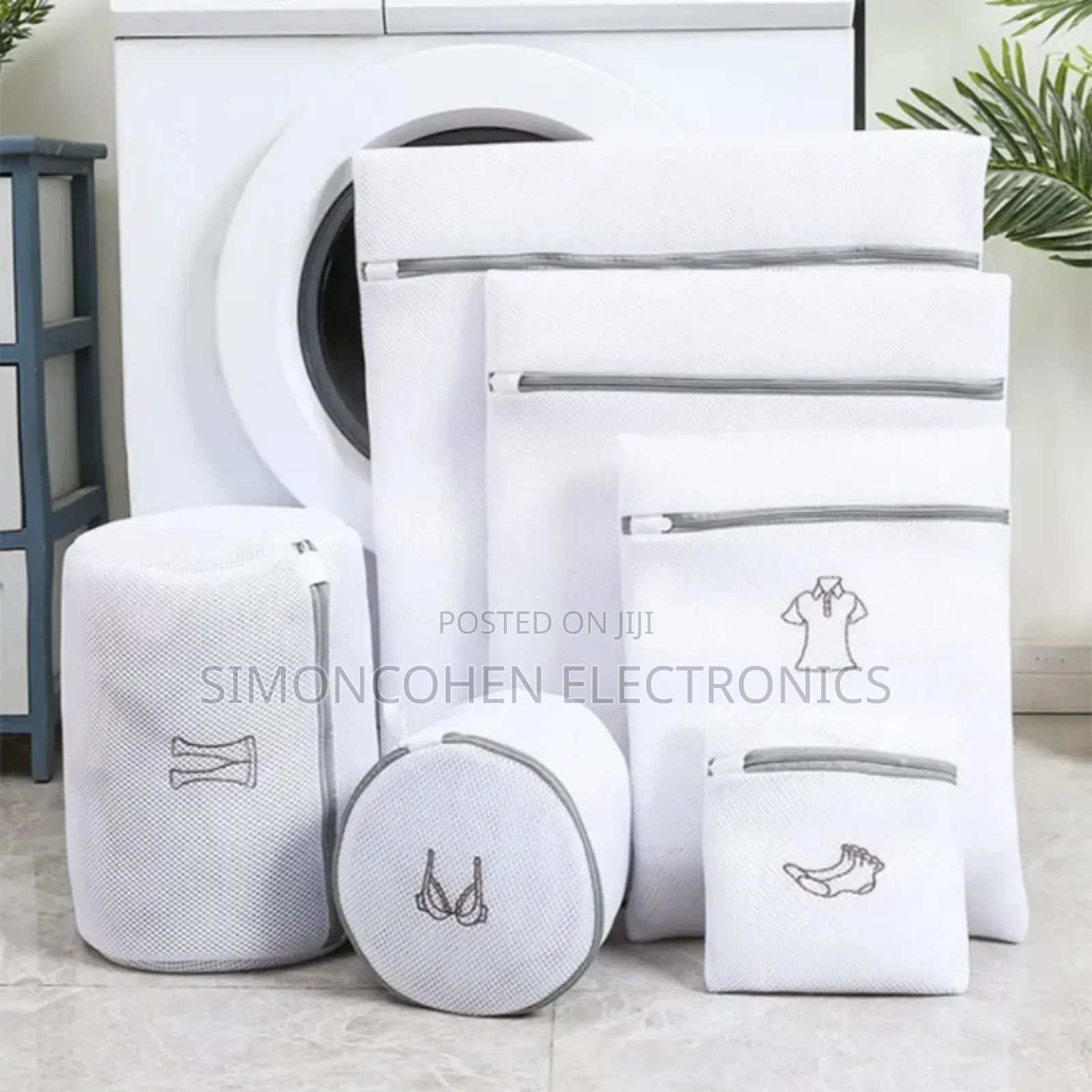 6pcs Honeycomb Meshed Laundry Bags