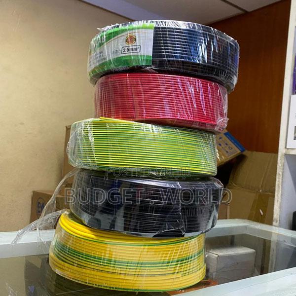 90m Roll 4.0mm Electrical Installation Wire – Red/Black/Yellow
