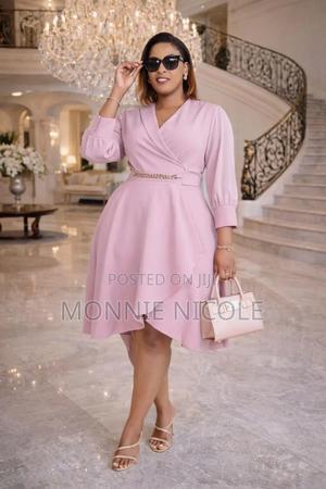 Classy Peach Breastfeeding Friendly Dress - main view