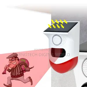 Strobe Light Sound Alarm With Remote Solar Security System