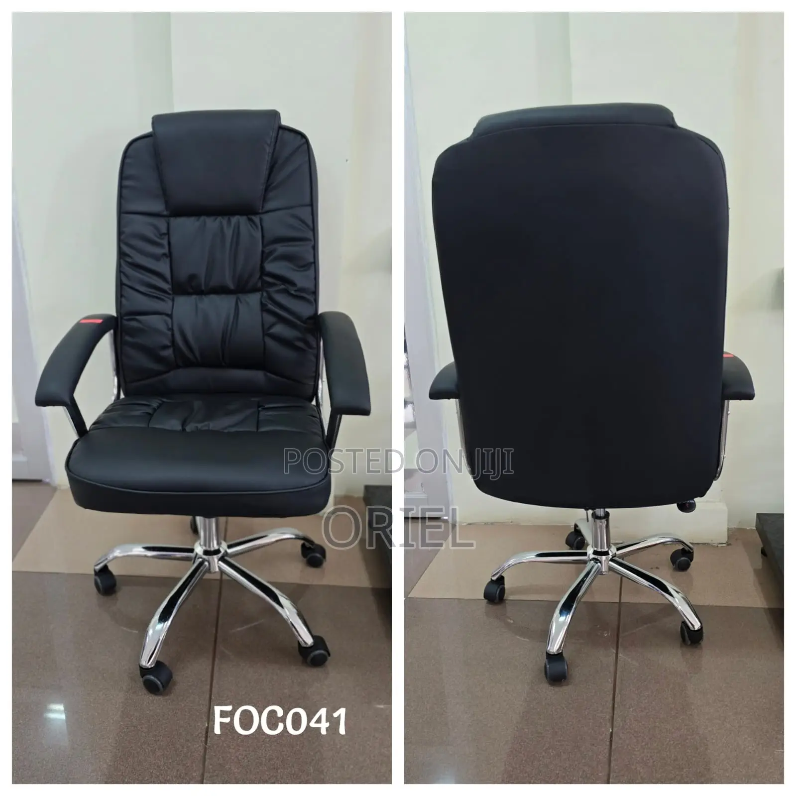 Office Chairs; Premium Comfort High-Back Leather Office Chair