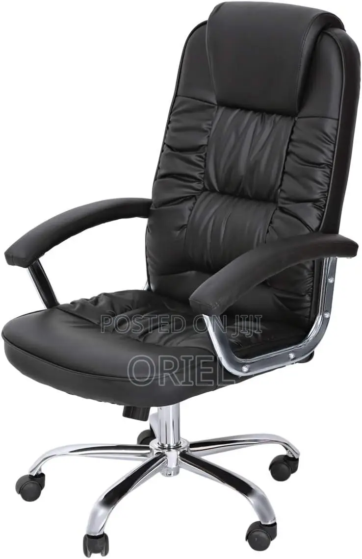 Office Chairs; Premium Comfort High-Back Leather Office Chair