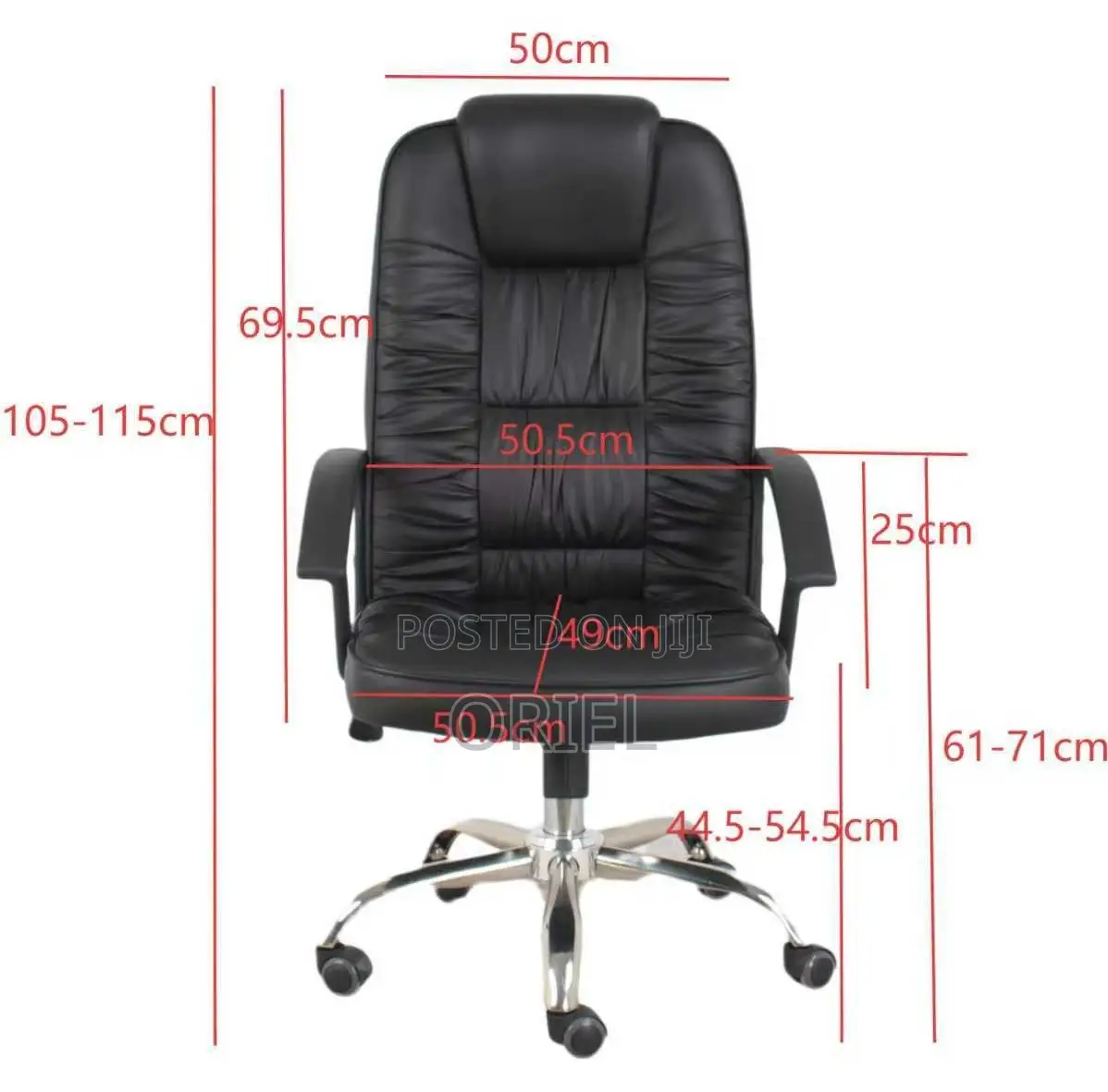 Office Chairs; Premium Comfort High-Back Leather Office Chair