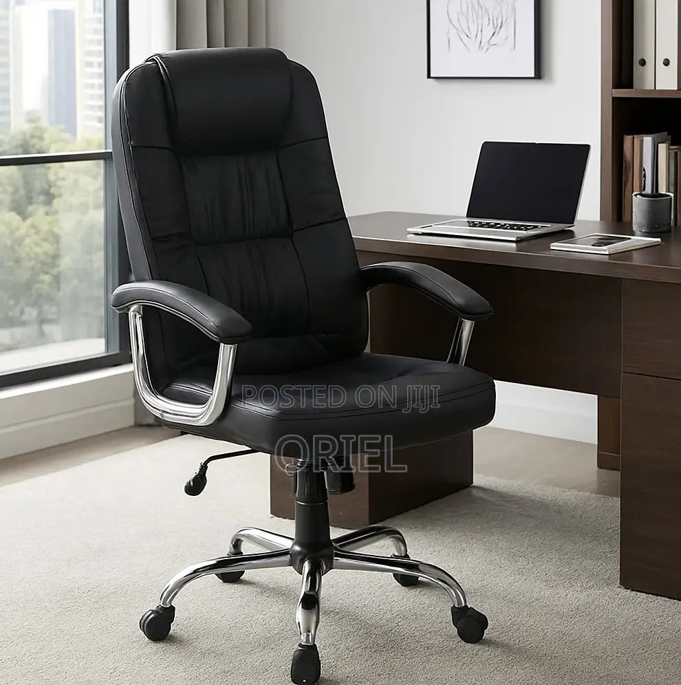 Office Chairs; Premium Comfort High-Back Leather Office Chair