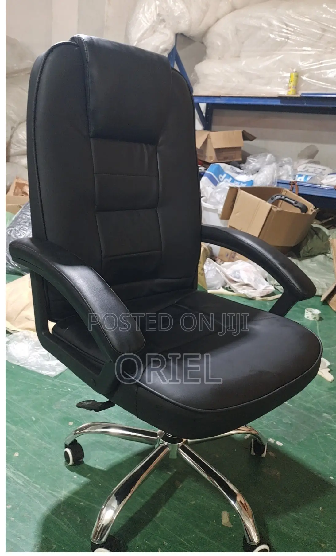 Office Chairs; Premium Comfort High-Back Leather Office Chair