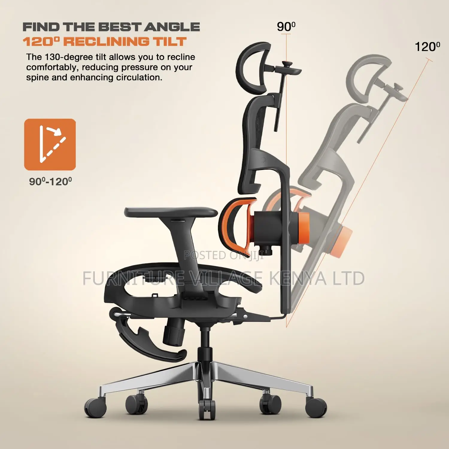 Ergonomic Office Chair For Work From Home, Computer Chair