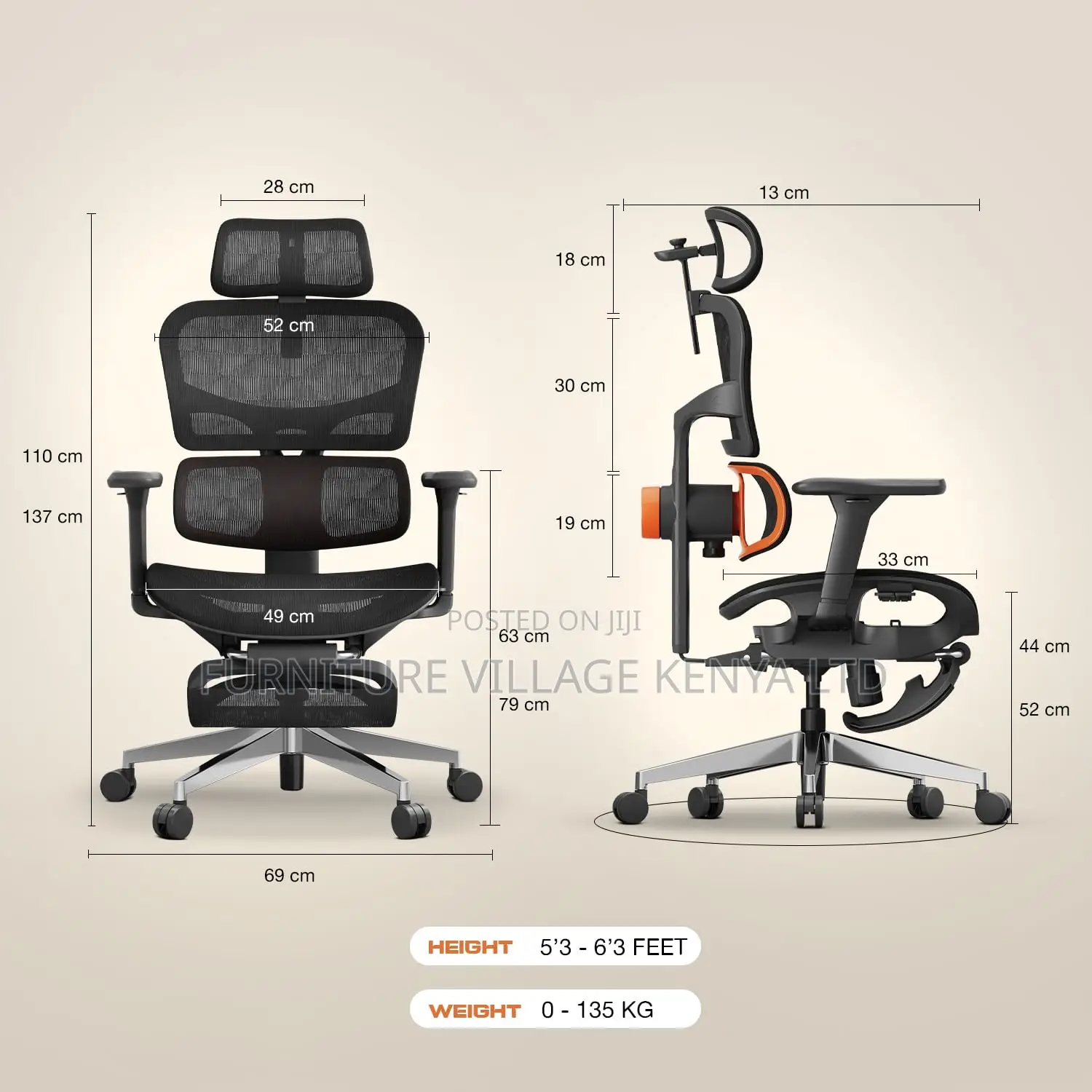 Ergonomic Office Chair For Work From Home, Computer Chair