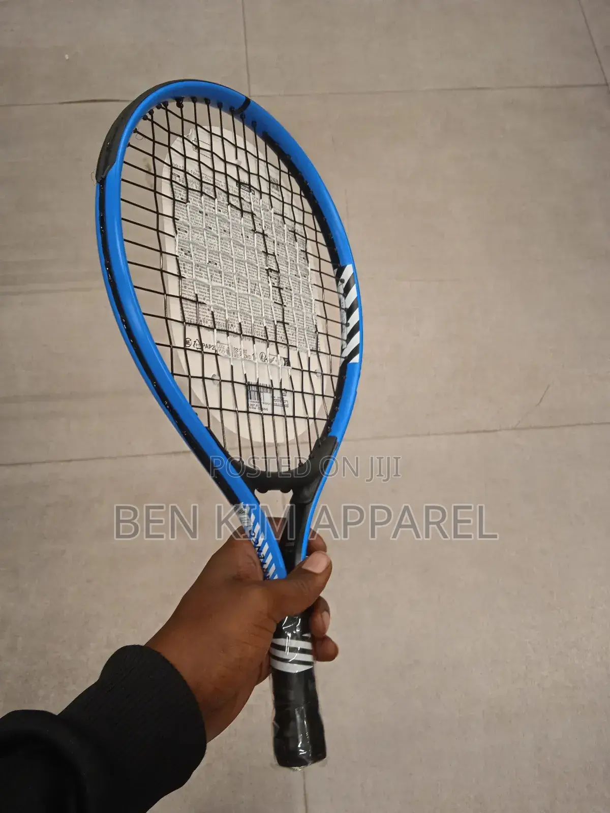 Kids Begginers Tennis Racket Size 17" Blue Under 100cms Tall Height