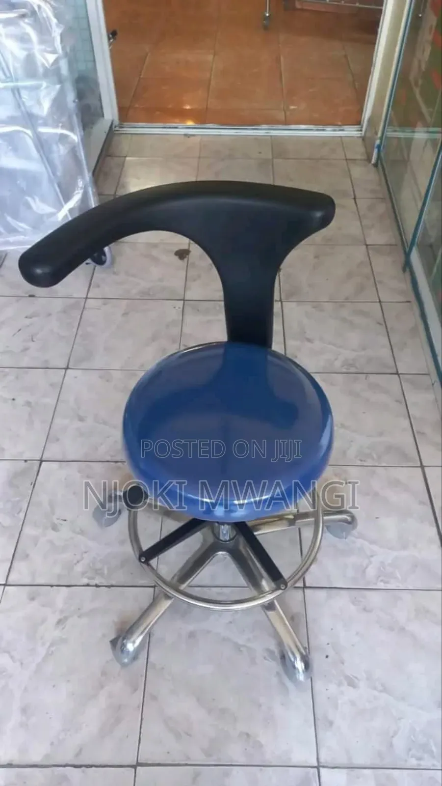 Doctors Revolving Stool With Backrest