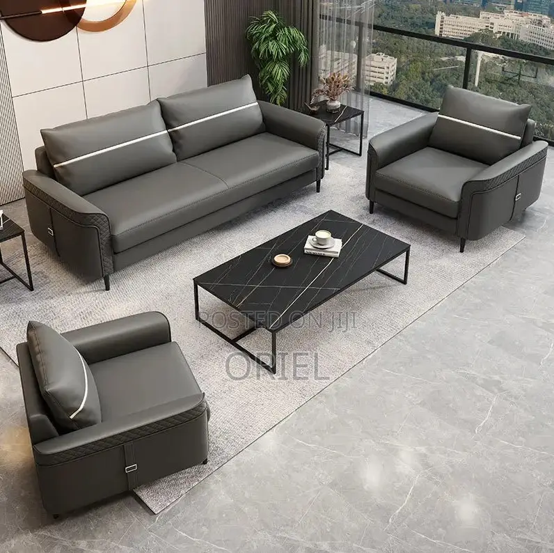 Office Sofa; High-Back 5-Seater Executive Office Sofa