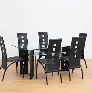 Dining Tables; Modern Finish 6-Seater Kitchen Dining Table
