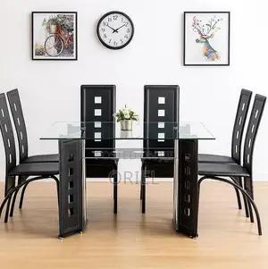 Dining Tables; Modern Finish 6-Seater Kitchen Dining Table