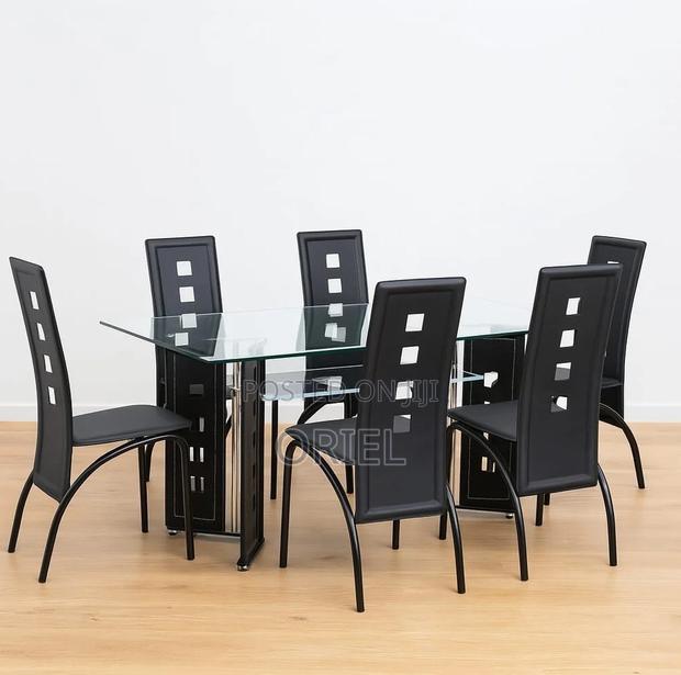 Dining Tables; Modern Finish 6-Seater Kitchen Dining Table - thumbnail 5