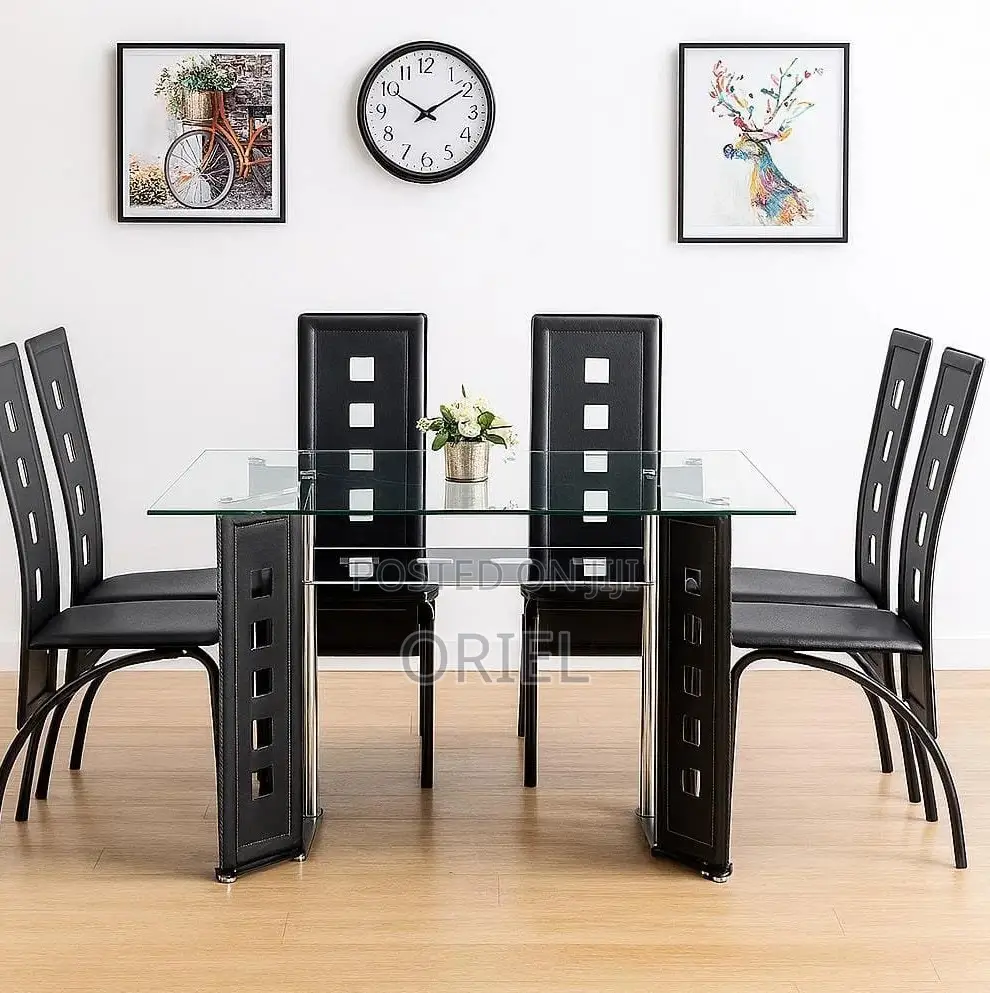 Dining Tables; Modern Finish 6-Seater Kitchen Dining Table