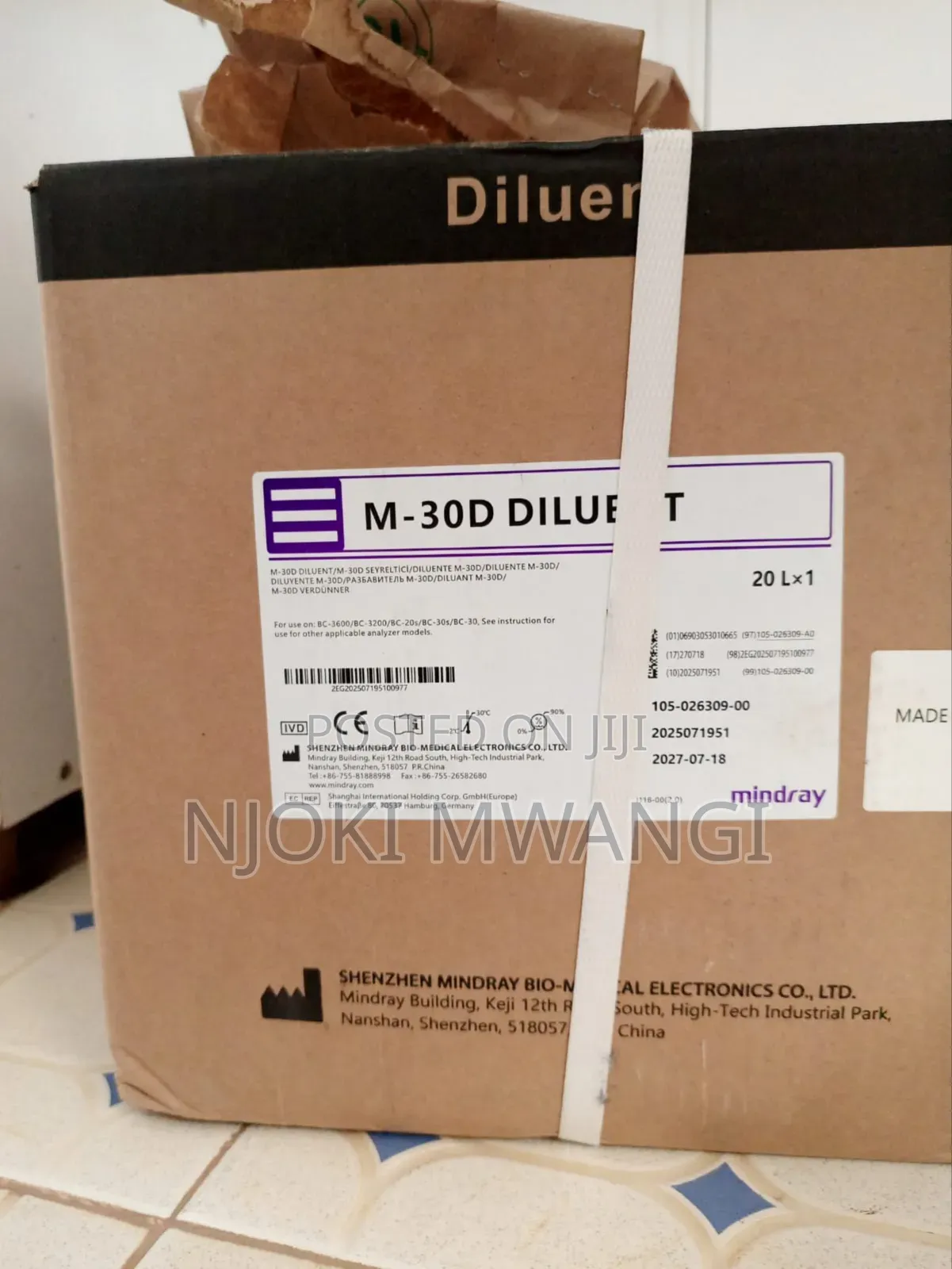 Mindray Diluent 3part 20litres (M-30d)