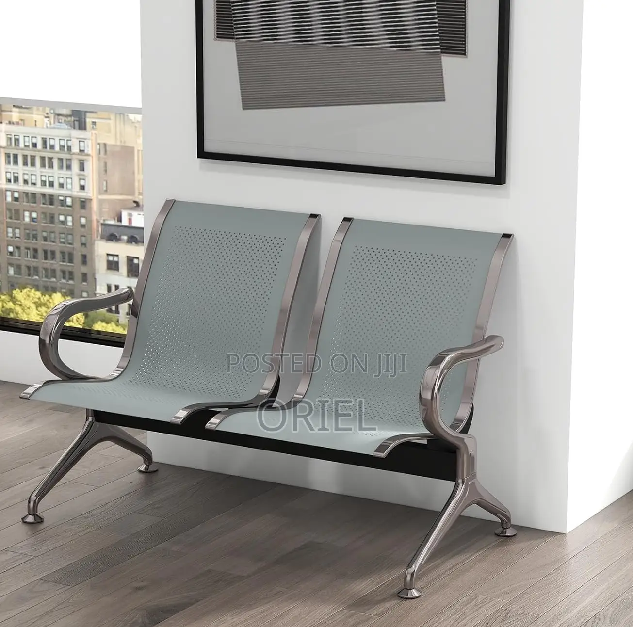 Office Benches; Stylish Compact 2-Seater Reception Bench