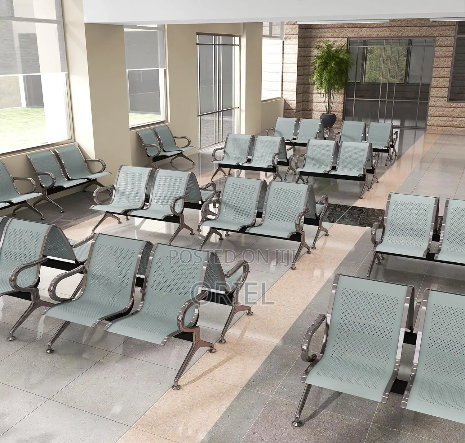 Office Benches; Stylish Compact 2-Seater Reception Bench