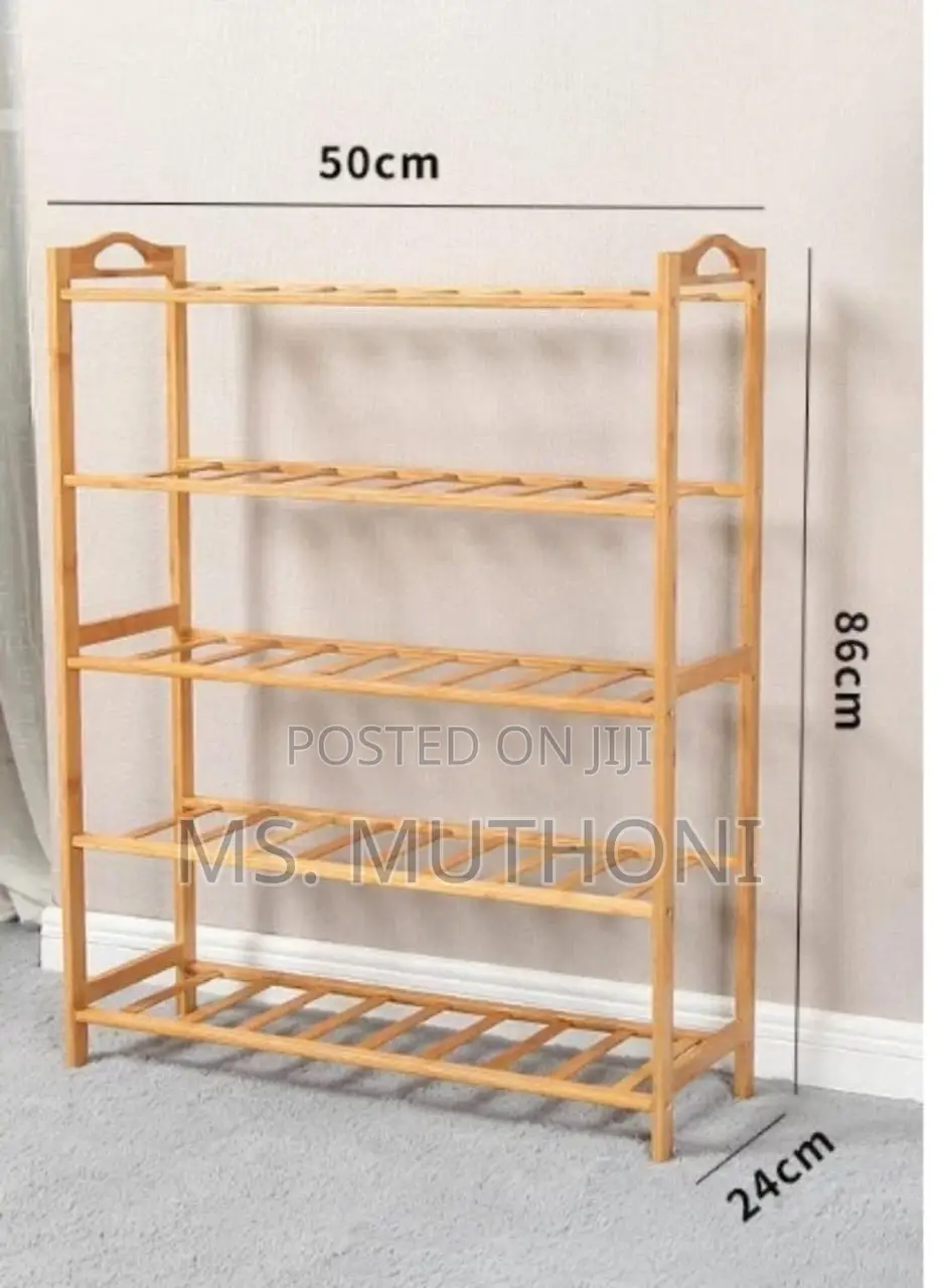 *Bamboo Shoe Rack 5 Layer*