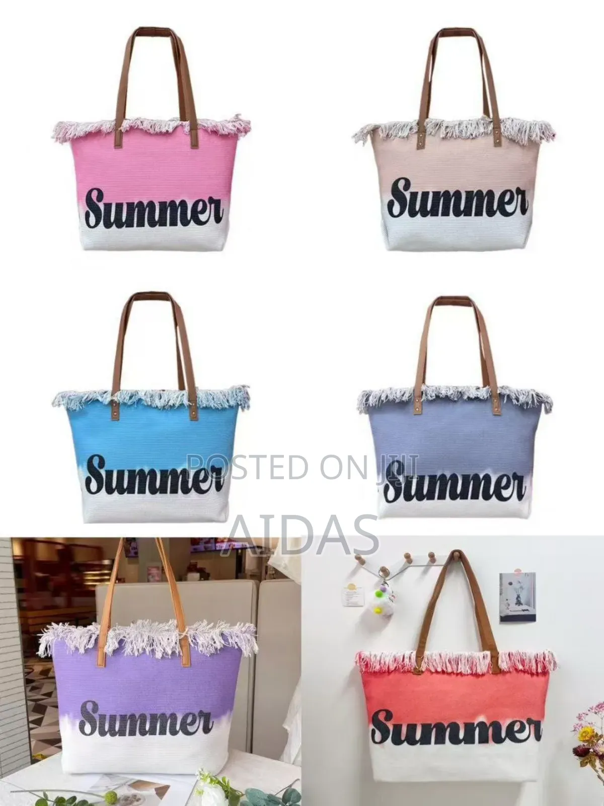 Summer" Branded Canvas Tote Bags