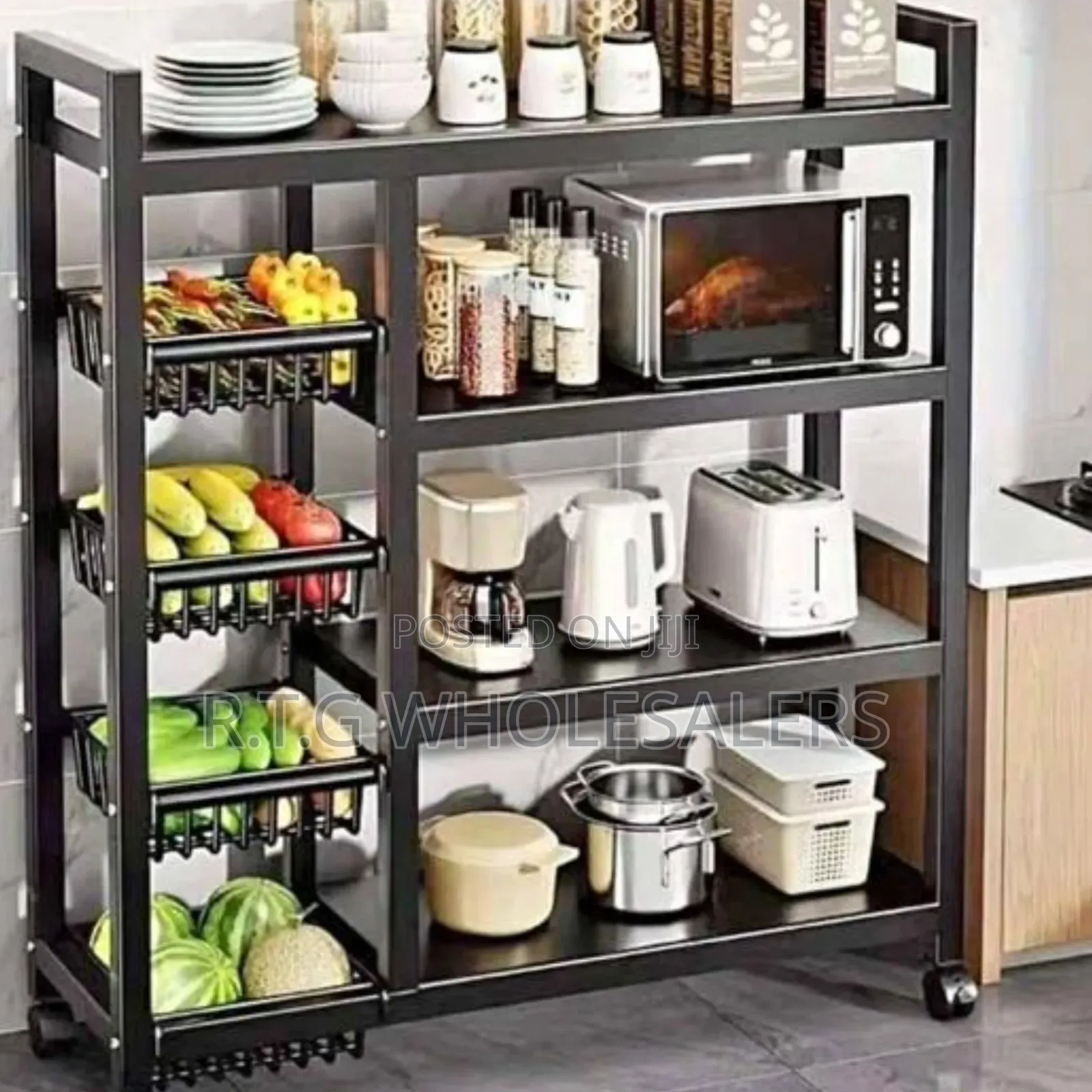90 Cm Kitchen Rack Stand for Microwave Fruits