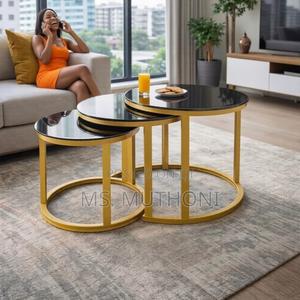 3in1 9 Glass Top Nesting Coffee Table - thumbnail 2