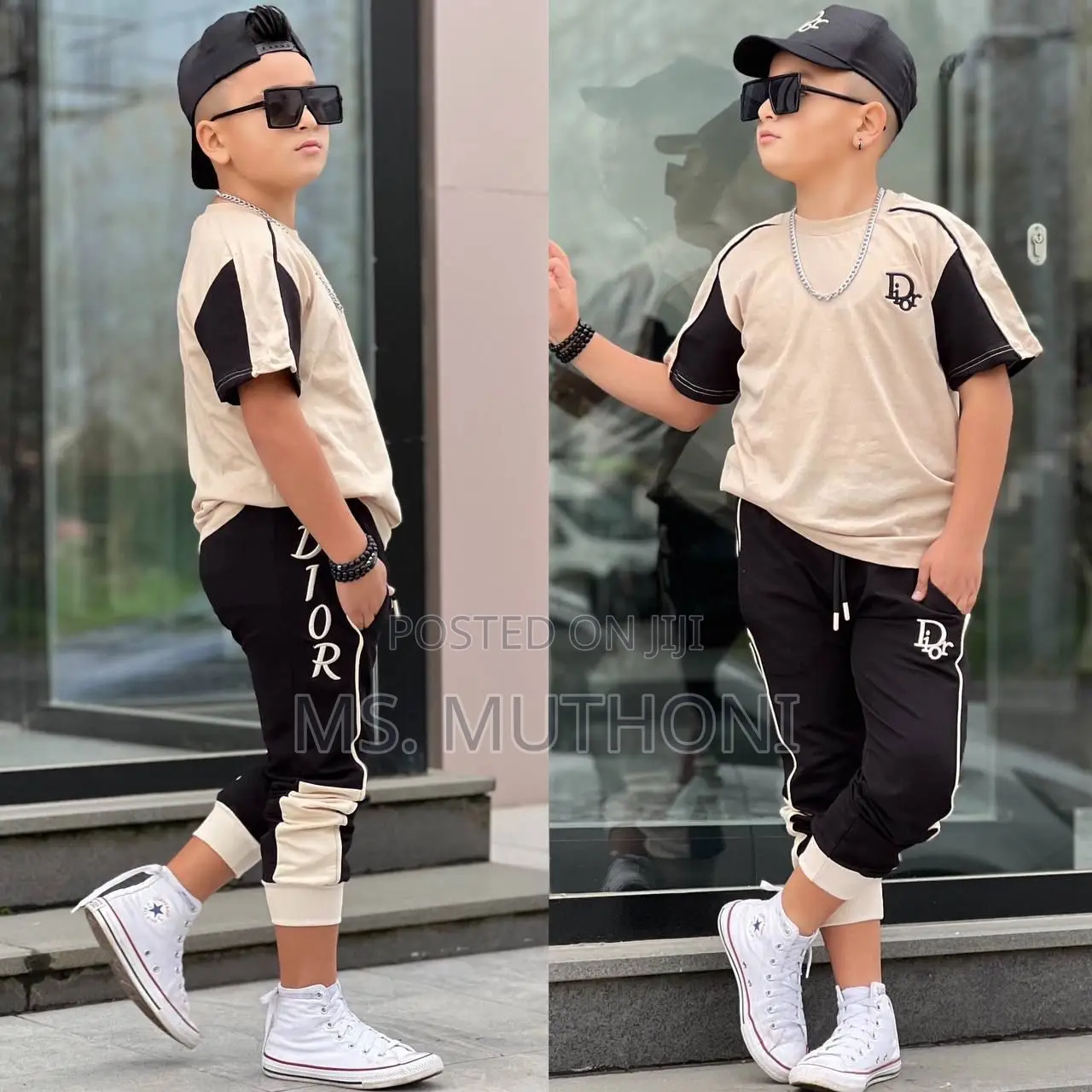 Boys Dior Black / Beige 3 Pc* 2-12 Yrs