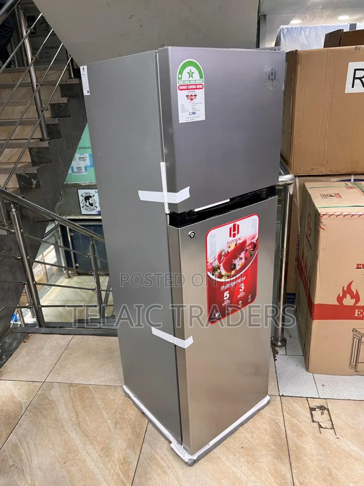Hanmac 173l Double Door Fridge