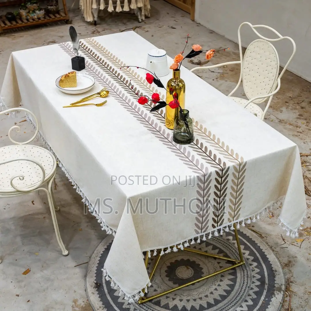 Farmhouse Rectangular Tcotton Linen Table Cloth