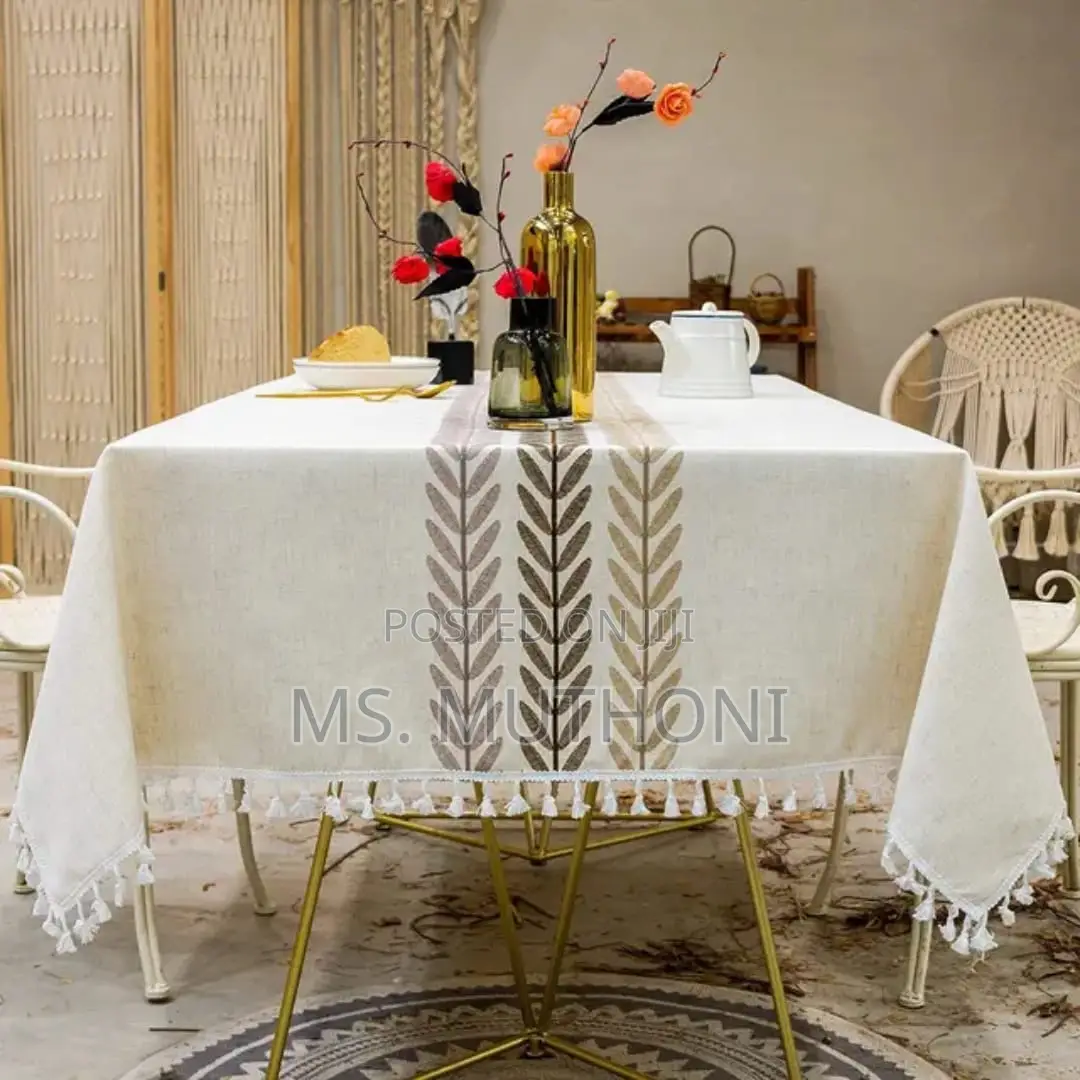 Farmhouse Rectangular Tcotton Linen Table Cloth