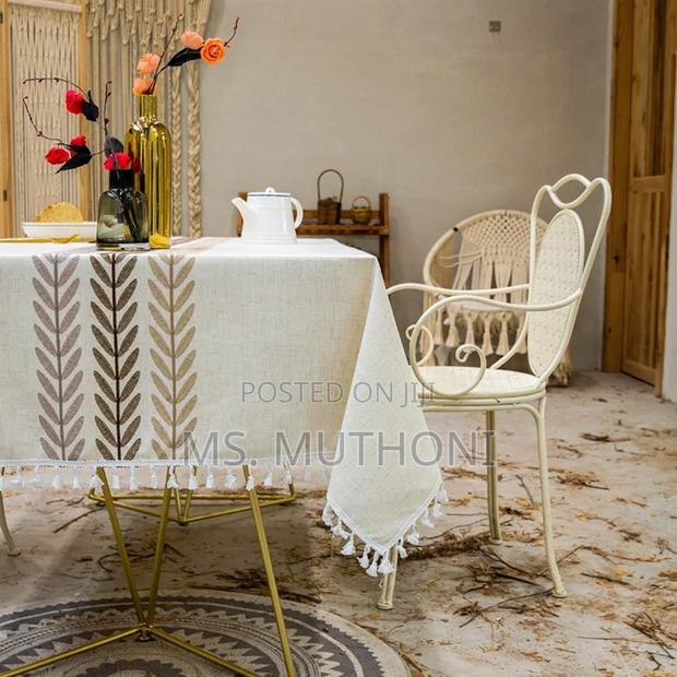 Farmhouse Rectangular Tcotton Linen Table Cloth - thumbnail 3