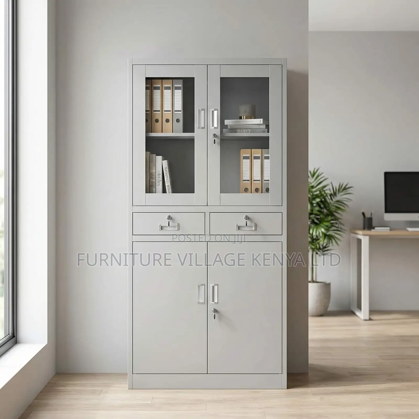 Office Cabinet; 2-door Office Filing Cabinet With 2-drawers