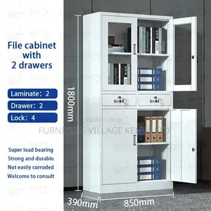 Office Cabinet; 2-door Office Filing Cabinet With 2-drawers